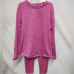 Fruit of the Loom pink outfit girls size large (10-12)